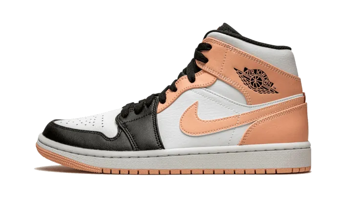 Air Jordan 1 Mid Crimson Tint Urban Look Comfortable Foot Support