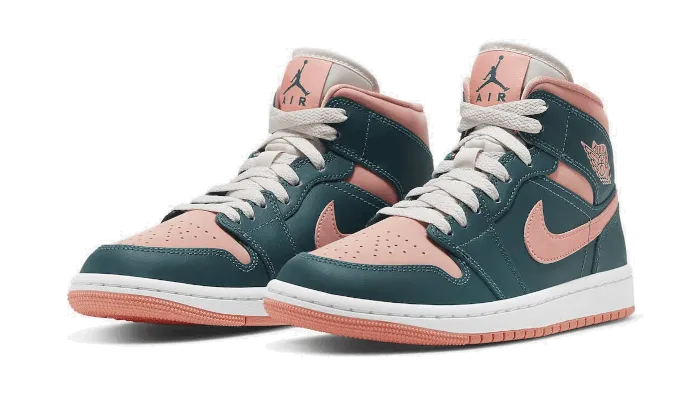 Air Jordan 1 Mid Dark Teal Green Durable Feel
