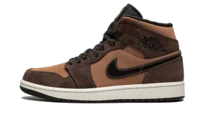 Air Jordan 1 Mid Earthy Brown Thermoplastic Reinforcement