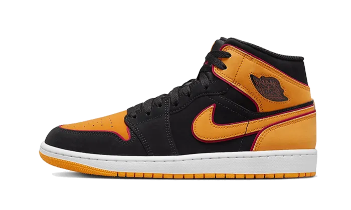 QualityConstruction Train Easy Air Jordan 1 Mid Fat Tongue Black Orange