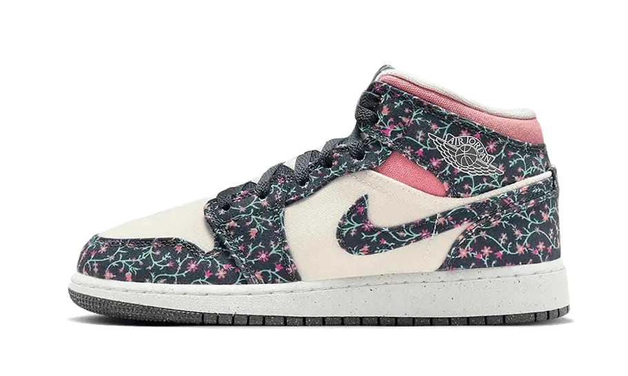 Gel Cushioning Air Jordan 1 Mid Floral Canvas