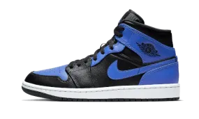 Ultra Responsive Midsole Air Jordan 1 Mid Hyper Royal Tumbled Leather