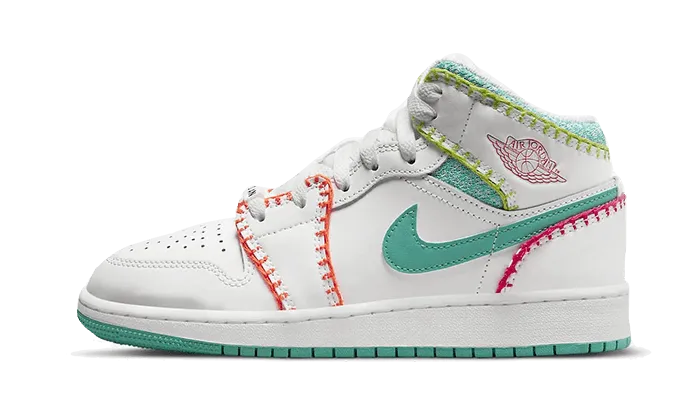 Air Jordan 1 Mid Multi Knit PaddedCollar