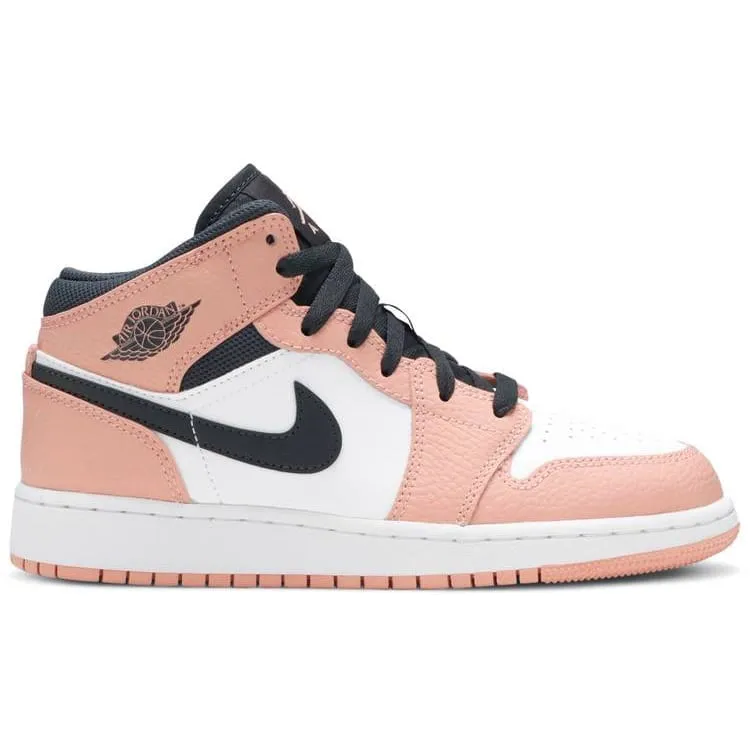 fitness accessories weekday shoes Air Jordan 1 Mid Pink Quartz (GS)