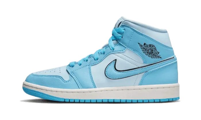 Molded Footbed Asymmetric Lacing Air Jordan 1 Mid SE Ice Blue