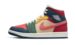 Air Jordan 1 Mid SE Multi-color Adjustable Strap Lock Breathable Grip