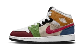 Air Jordan 1 Mid SE Patchwork Back friendly WideFit