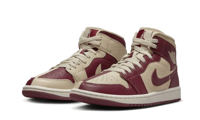 Air Jordan 1 Mid Split Beach Cherrywood Red Sport Utility