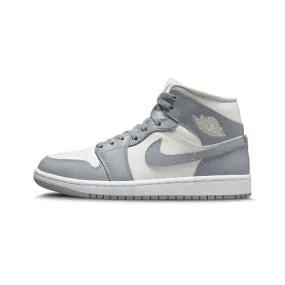 Air Jordan 1 Mid Stealth (W) light - duty running wear Adjustable lacing