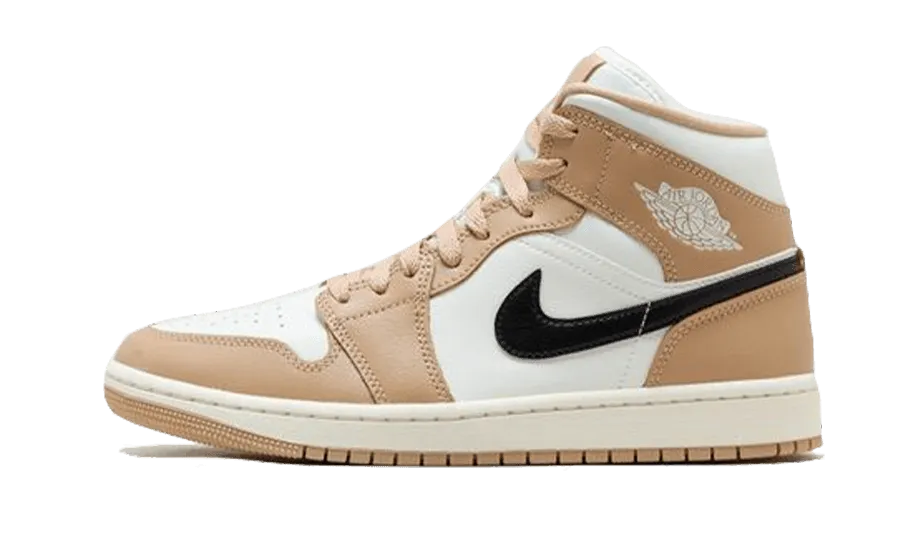 Air Jordan 1 Mid Tan Black Ventilated Design