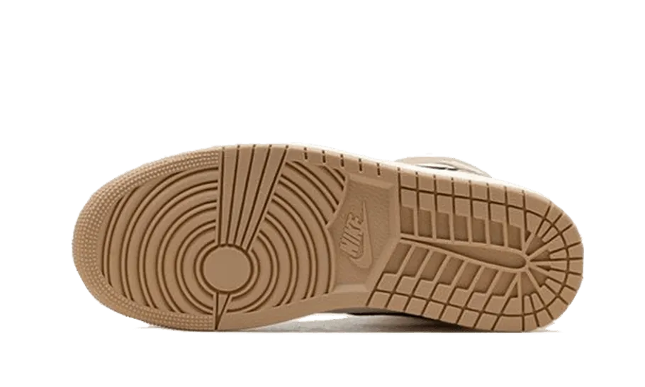 suede upper Bouncy midsole Air Jordan 1 Mid Tan Black