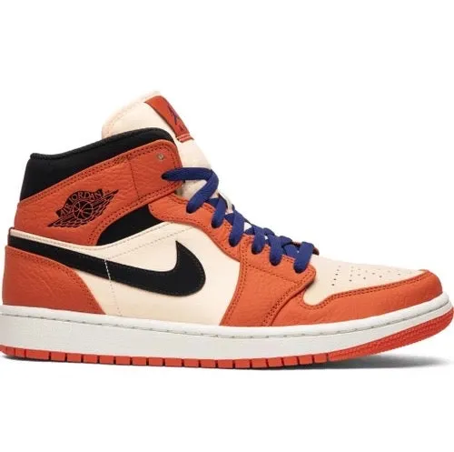 Air Jordan 1 Mid Team Orange Black heritage - brand shoes modern - style running shoes