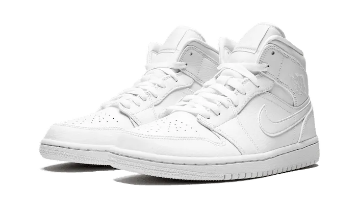Air Jordan 1 Mid Triple White (2020) Impact Resistant Shell Torque Control