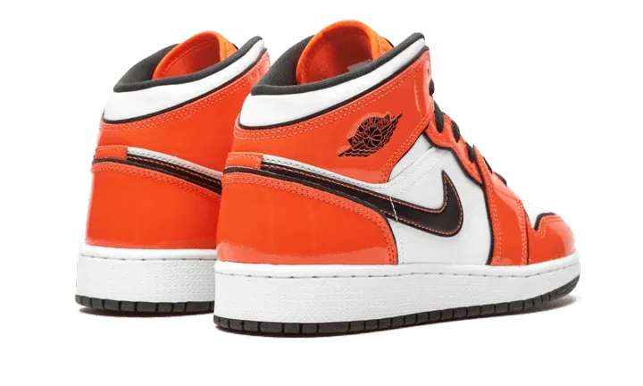 Air Jordan 1 Mid Turf Orange ZipUpClosure Compact Design