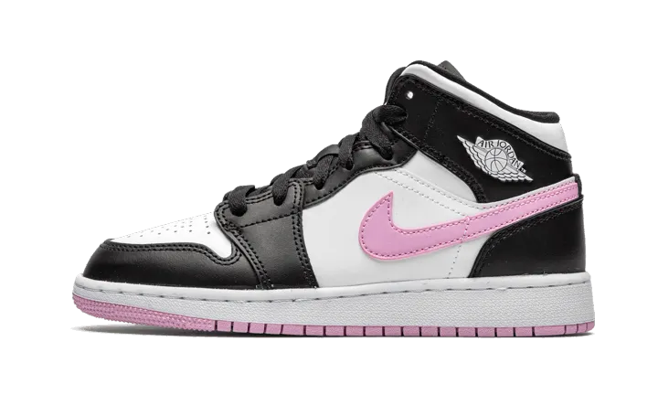 Arch Technology Air Jordan 1 Mid White Black Light Arctic Pink