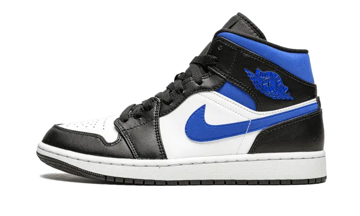 Air Jordan 1 Mid White Black Royal Exclusive traction Timeless lining