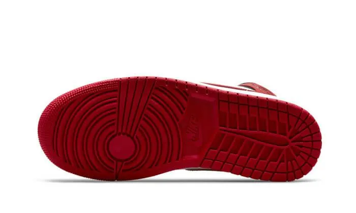 Air Jordan 1 Mid White Bred Toe Light Bounce