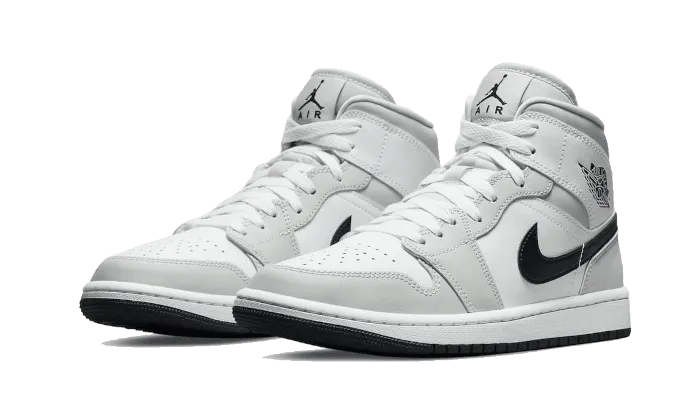 Air Jordan 1 Mid White Light Smoke Grey Anti Bacterial