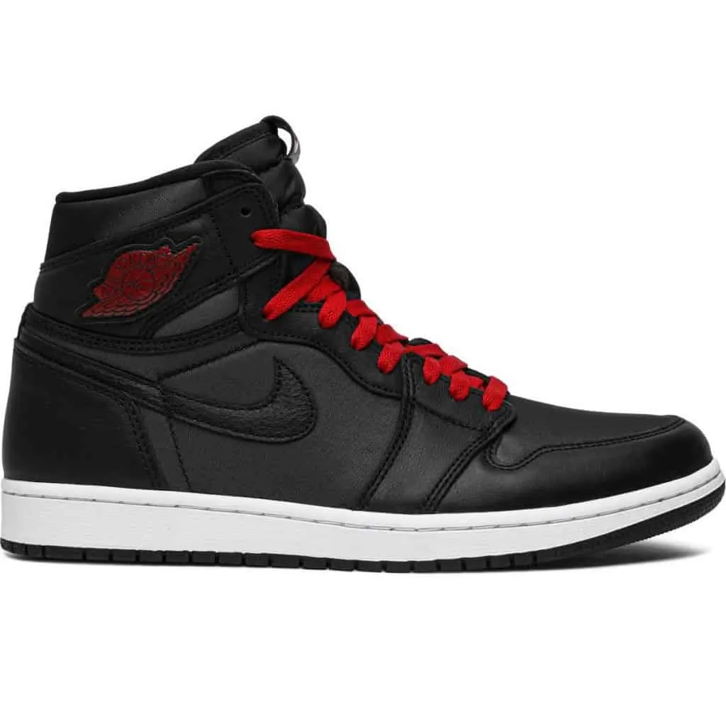 Trendy Colors Air Jordan 1 Retro High Black Satin Gym Red