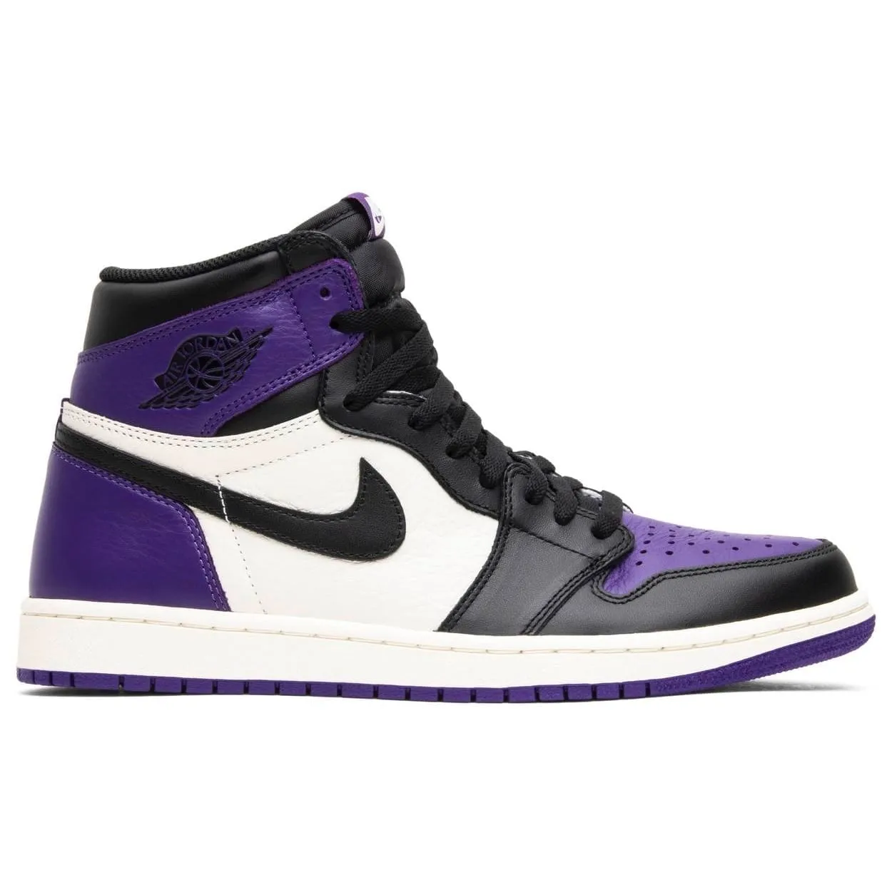 Air Jordan 1 Retro High Court Purple (GS) Knit Material