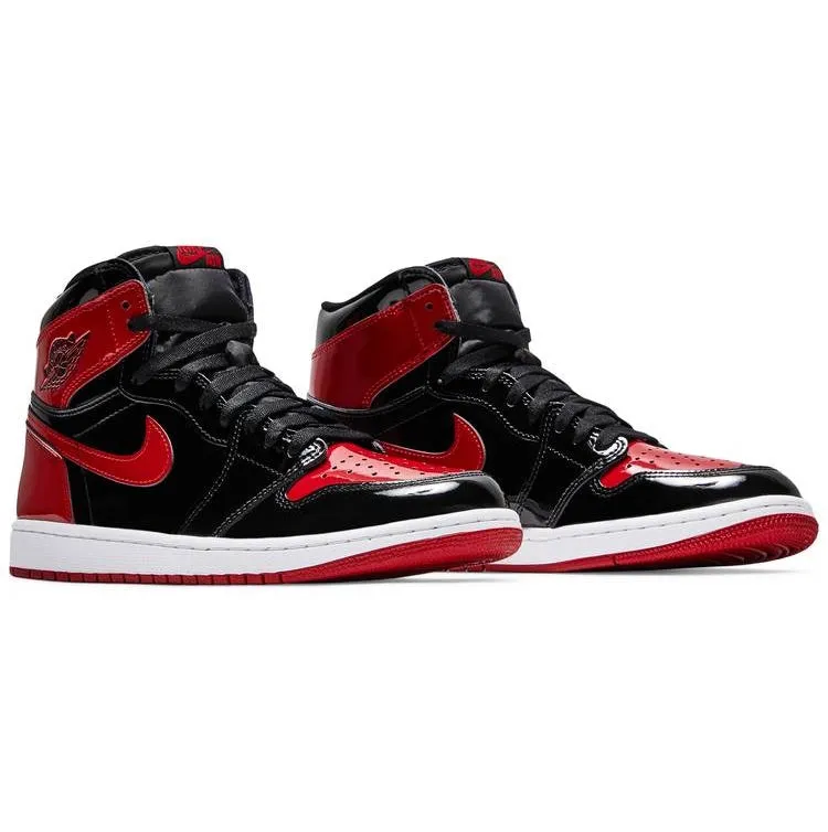 Air Jordan 1 Retro High OG Patent Bred modern shoe design