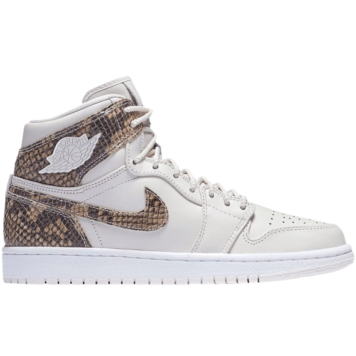 Soft surface running Air Jordan 1 Retro High White Snake (W)