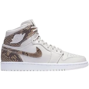 Soft surface running Air Jordan 1 Retro High White Snake (W)