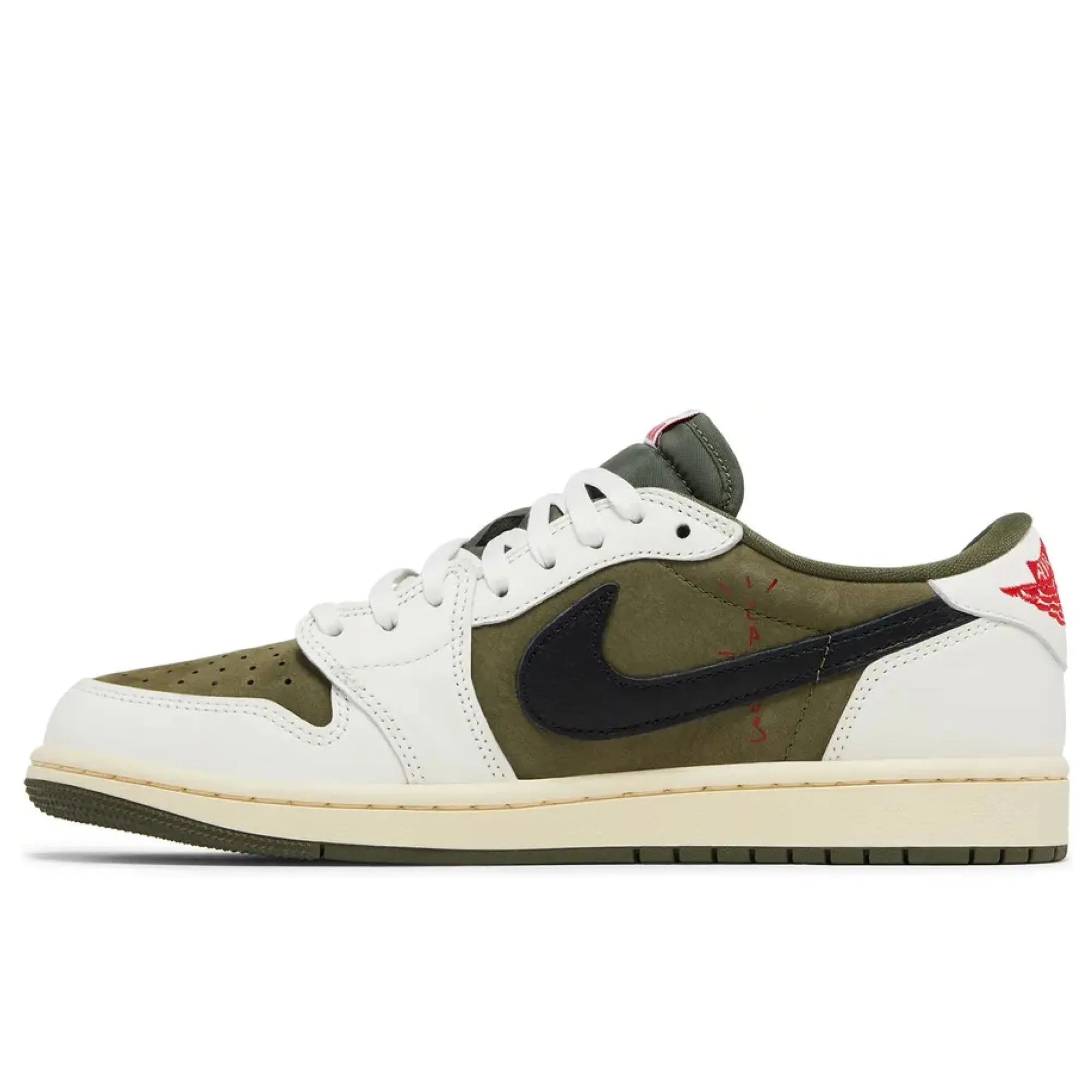 Stable Midsole Cardio Air Jordan 1 Retro Low OG SP Travis Scott Medium Olive