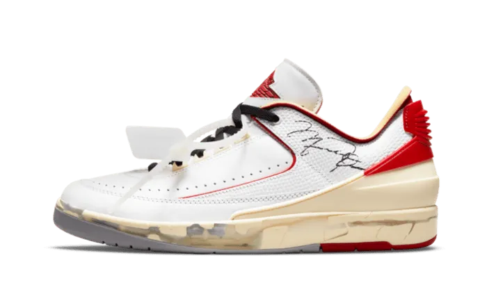 Shock Absorption Technology Air Jordan 2 Retro Low SP Off-White White Red All-Day Flexibility
