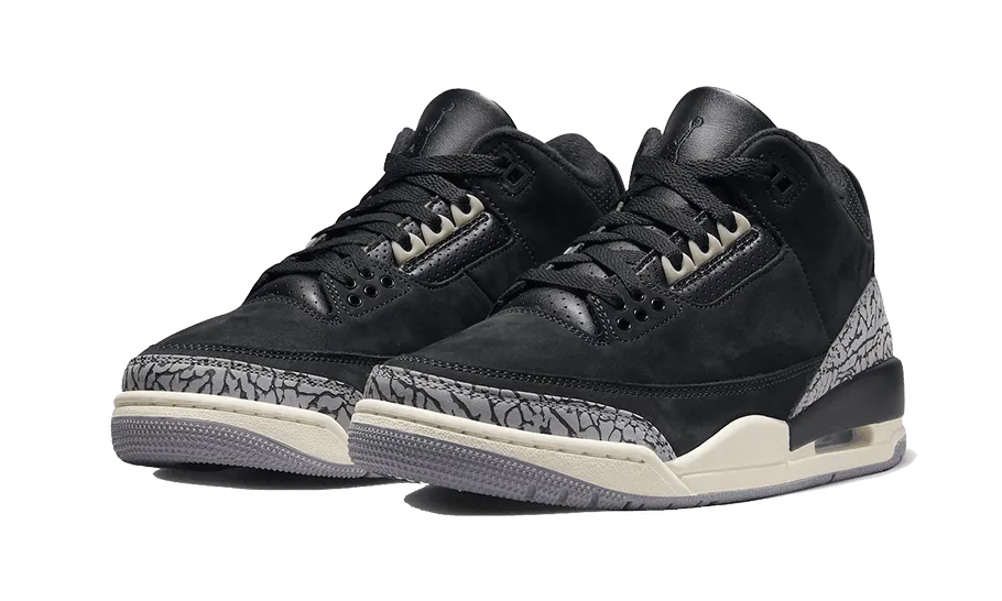 Reflective details Multidirectional Traction Air Jordan 3 Retro Off Noir
