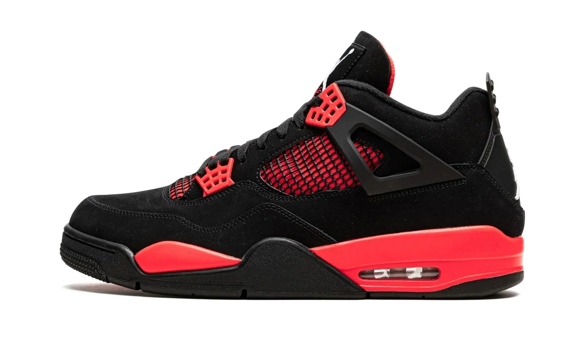 AIR JORDAN 4 'RED THUNDER' running with a minimalist style removable - insole - feature shoes