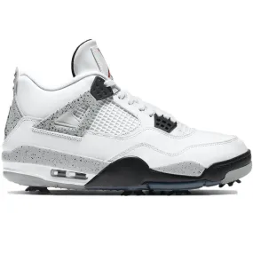 Foot Hugging Fit Mesh Upper Air Jordan 4 Retro Golf White Cement