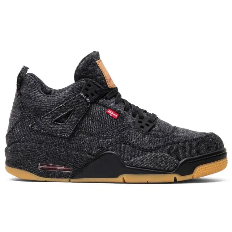 360 Degree Airflow Durable Outsole Design Air Jordan 4 Retro Levi's Black (GS) (Levi's Tag)