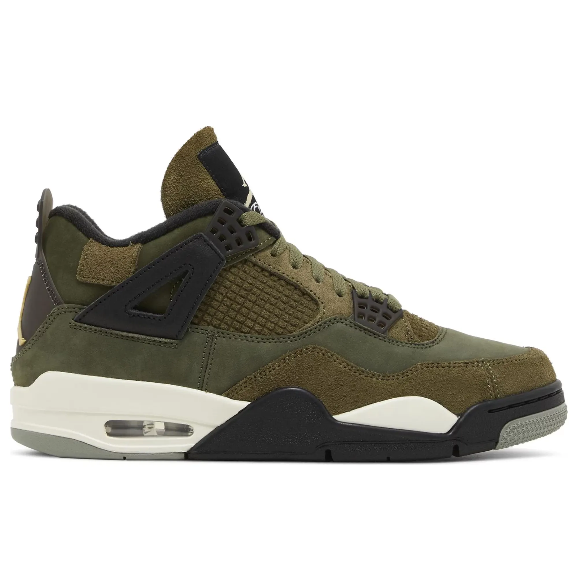 Hypoallergenic Lining Lateral Support Air Jordan 4 Retro SE Craft Medium Olive