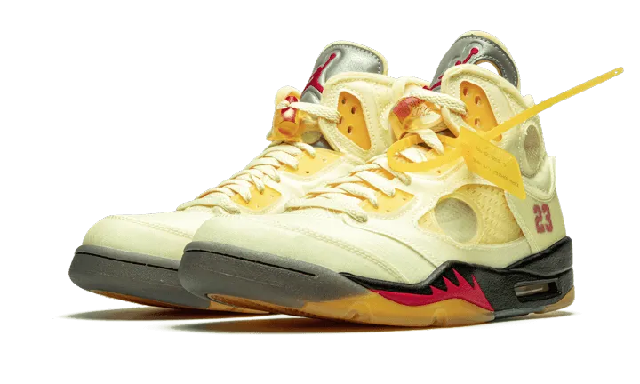 Air Jordan 5 Retro Off-White Sail Rolling Transition Geometry