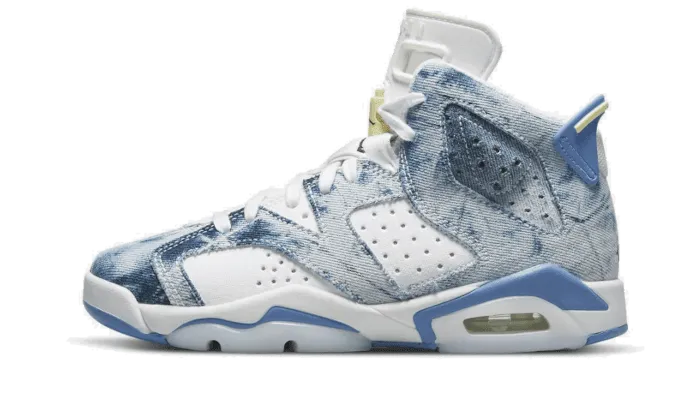Air Jordan 6 Retro Washed Denim (2022) Rubber Compound Leather