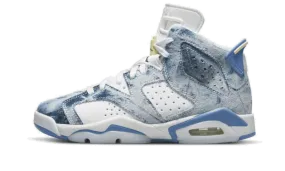 Air Jordan 6 Retro Washed Denim (2022) Rubber Compound Leather