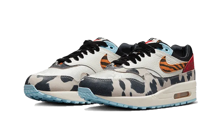 Lightweight Performance Build Air Max 1 '87 Tiger Swoosh Cow Print
