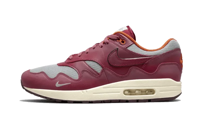 Sporty Look Hollow Heel Air Max 1 Patta Rush Maroon