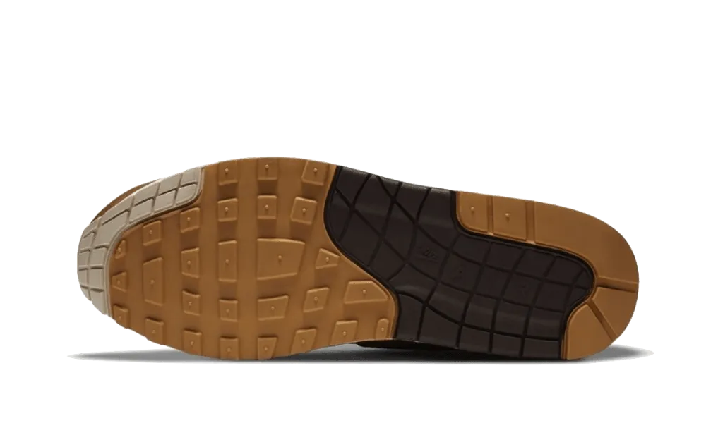 Air Max 1 SNKRS Day Brown Cushioned Heel Area