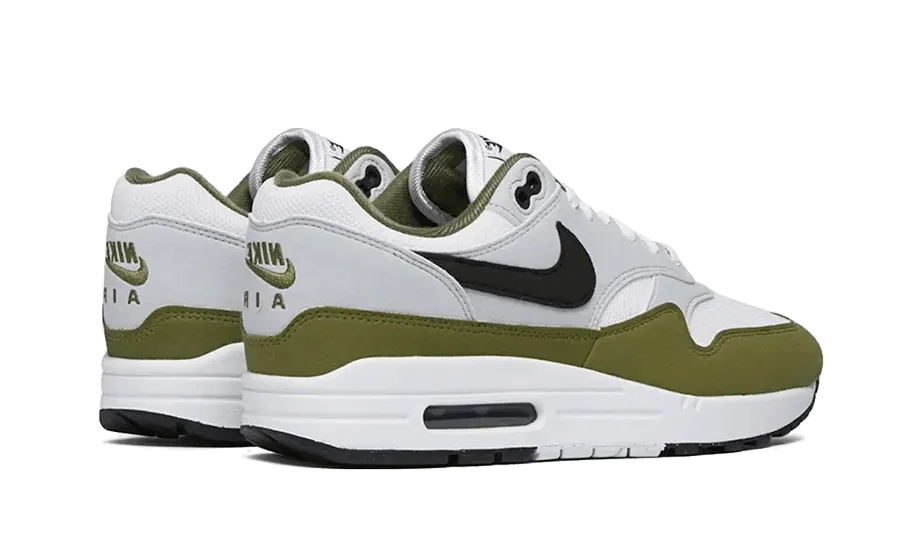 Thermoregulating Inner Layer Comfortable Elastic Straps Air Max 1 White Black Medium Olive