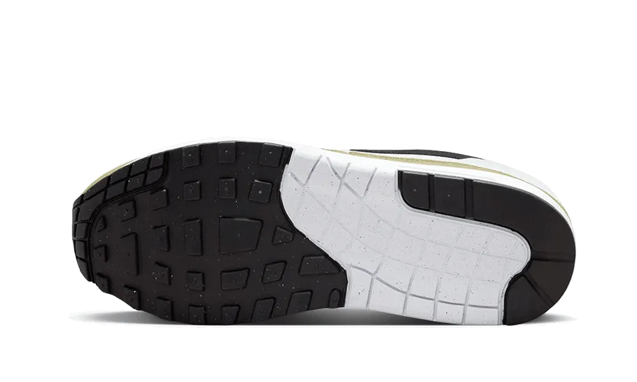 Air Max 1 White Black Medium Olive Game-Ready Cushioning