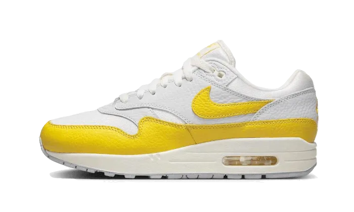 Air Max 1 White Bright Yellow Urban Court Wear Breathable mesh design