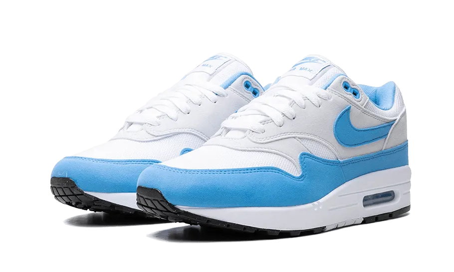 Asymmetric Collar Support Air Max 1 White University Blue