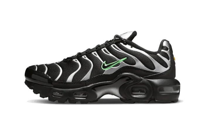 Strong Traction Comfortable Heel Counter Air Max Plus Black Silver Green Strike