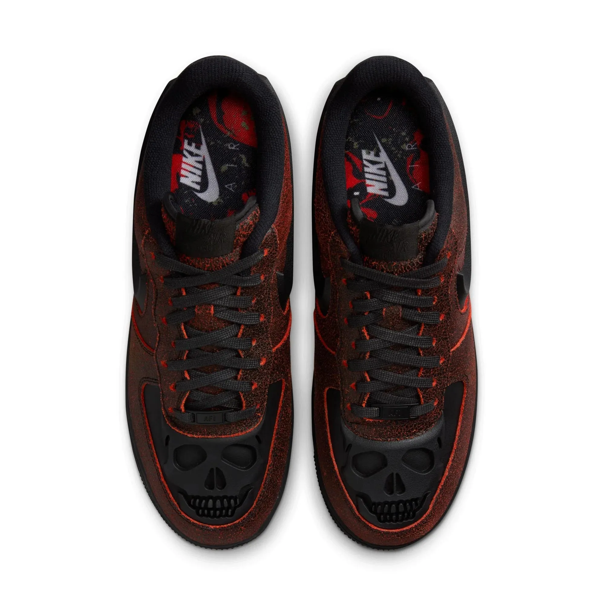 Nike Air Force 1 Retro Halloween QS - BLACK/BLACK-CRIMSON Easy Run Adaptive Pace
