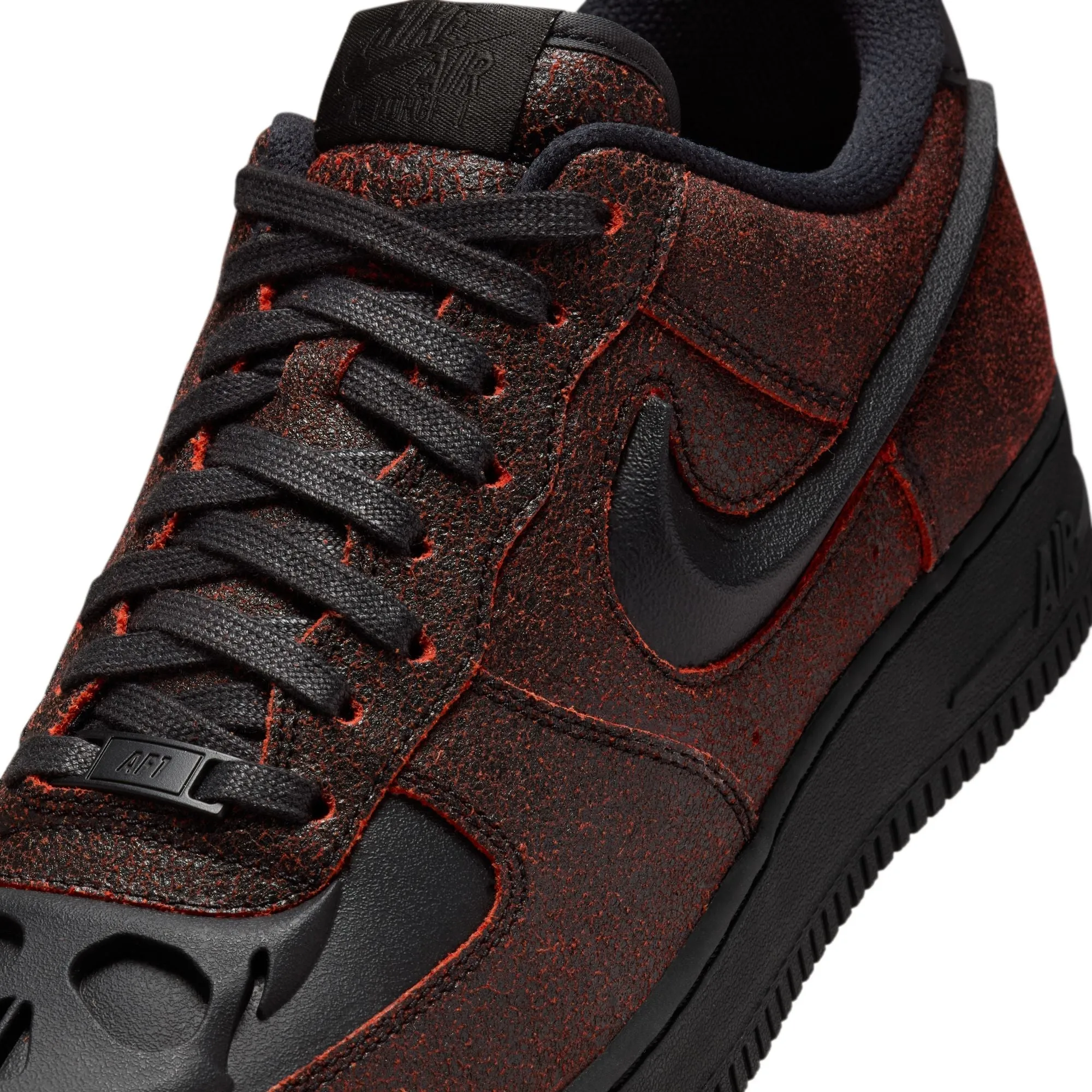 Nike Air Force 1 Retro Halloween QS - BLACK/BLACK-CRIMSON Light Journey