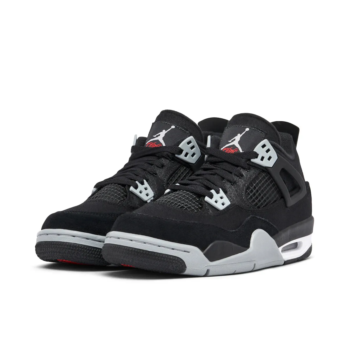 Jordan 4 Retro Black Canvas (GS) cross-trainers' shoes
