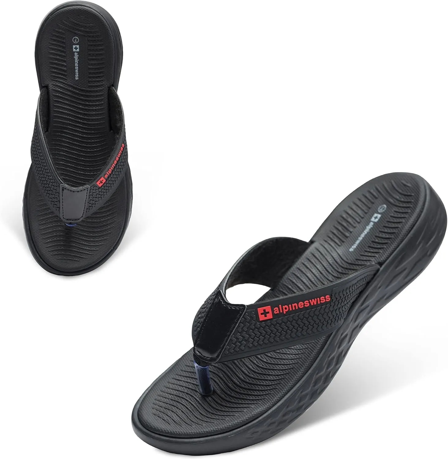 Alpine Swiss Katie Womens Flip Flops | Comfortable Outdoor Walking Thong Sandals | Flip Flops for Womens Everyday Wear | Anti-Slip Shock-Absorbing Sole Cushioned Footbed | Water-Resistant Beach Shoes