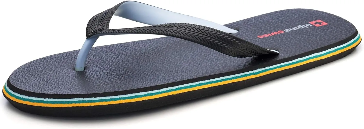 Alpine Swiss Men's Flip Flops | Ultra-light Thin EVA foam Sandals for Beach Pool Everyday Wear | Simple Flexible Flip Flops for Men